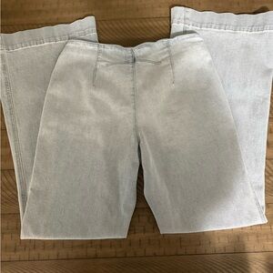 Express Light Gray Flare & Wide Leg Jeans